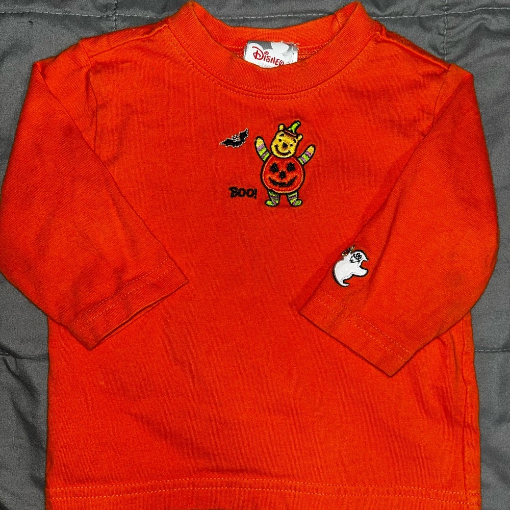 90s Vintage Disney Winnie The Pooh Embroidered Halloween Infant‎ Long Sleeve